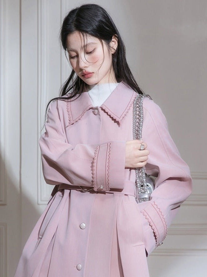 Blush Petal Trench Coat