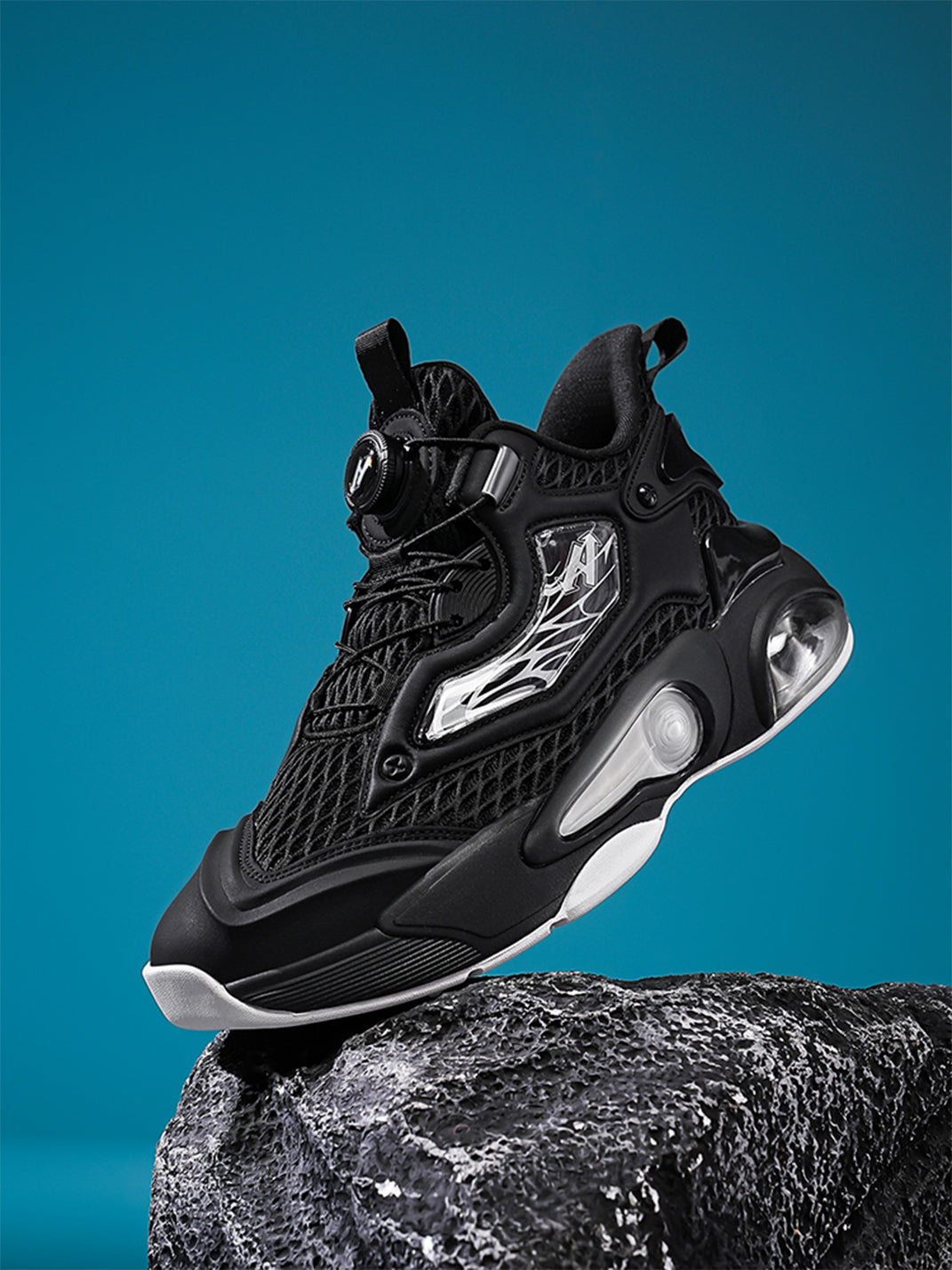 Black Air-Cushion Runner Sneakers - View 7