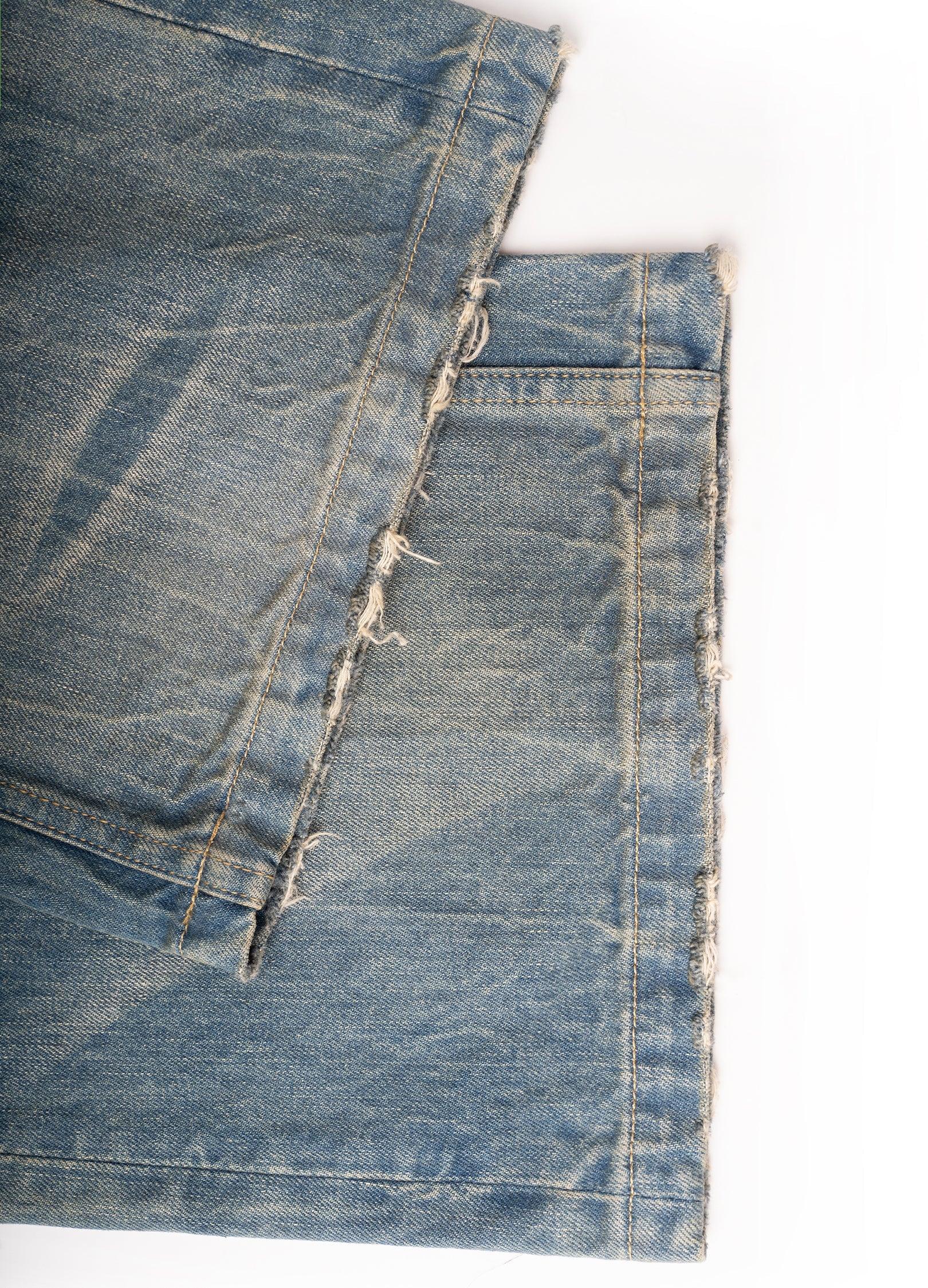 Nevada Cowboy Inspired Spider Web Wash Denim - chiclara