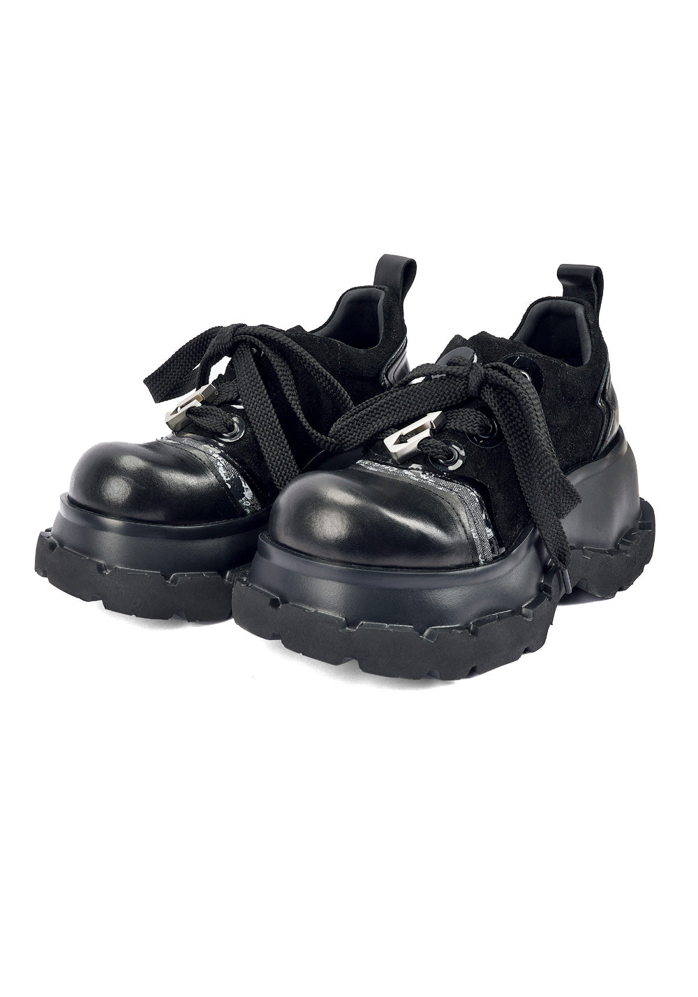 Horsehide Rope-Lace Platform Derby Shoes - View 8