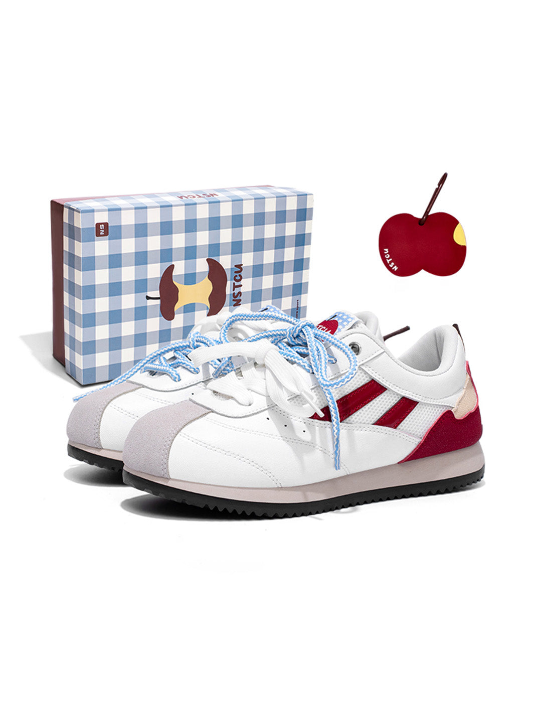Apple-Detail Mesh Retro Runner Sneakers - View 15