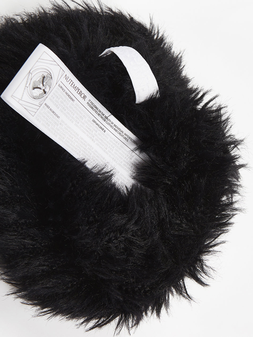 Black Shaggy-Fleece Adjustable Beanie - View 7