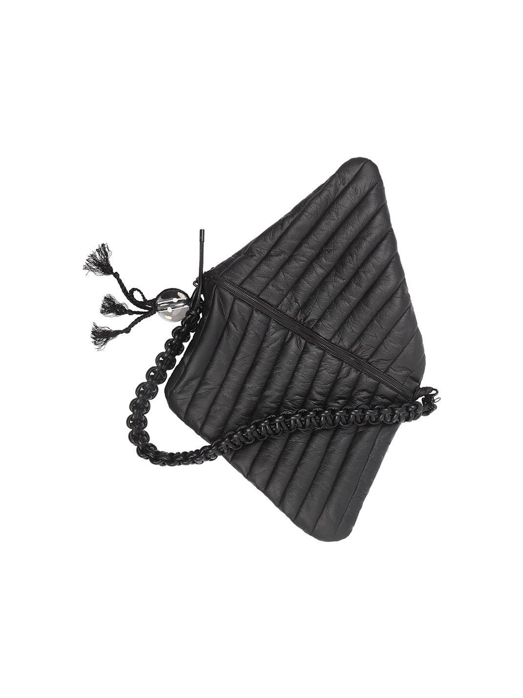 Black Quilted Convertible Laptop Crossbody Bag - View 8