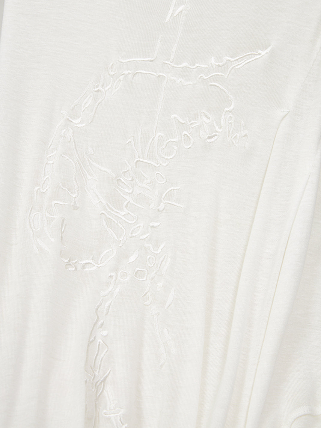 Ivory Knot-Drape Embroidered Tencel Vest - View 7