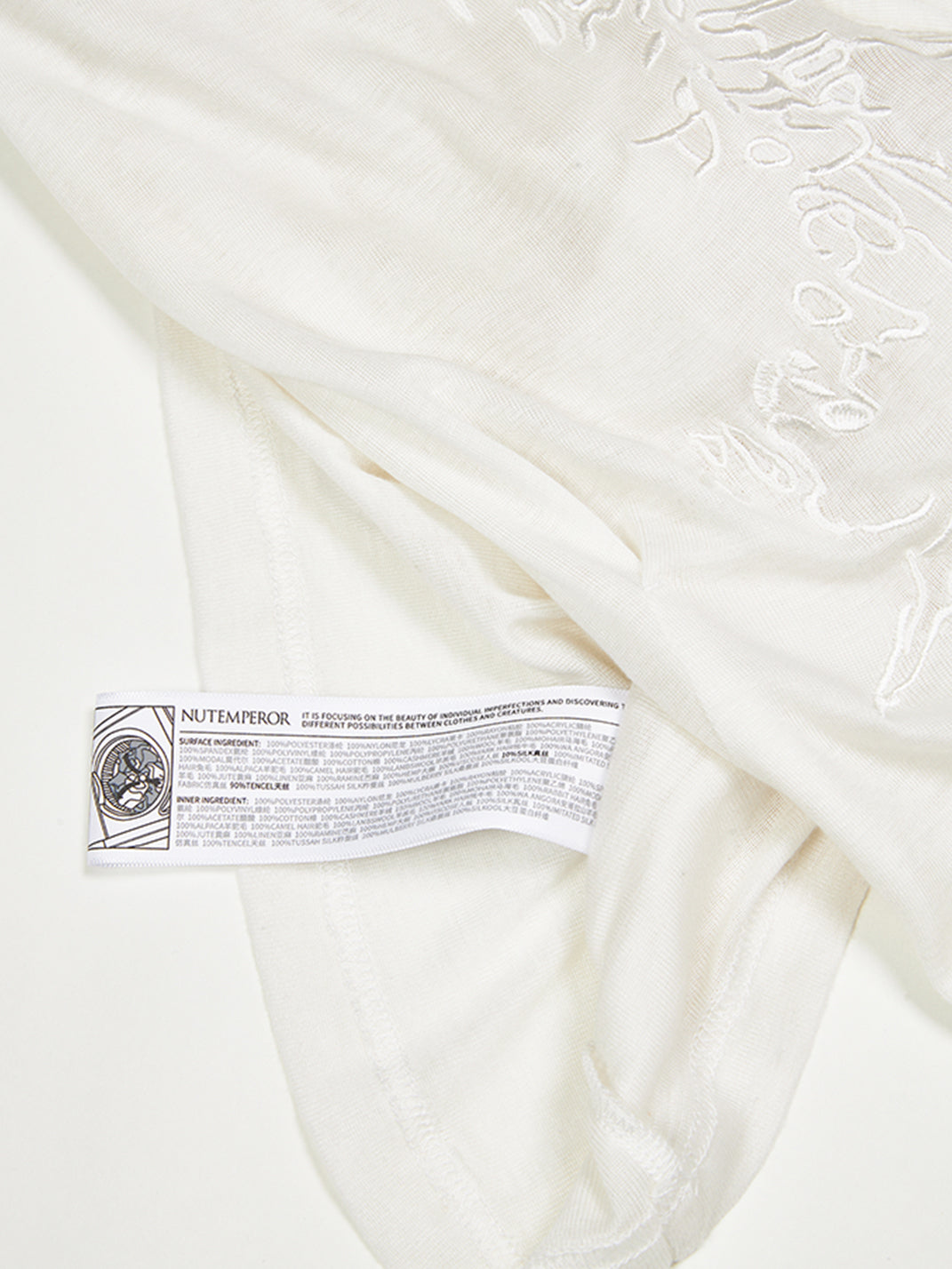 Ivory Knot-Drape Embroidered Tencel Vest - View 9