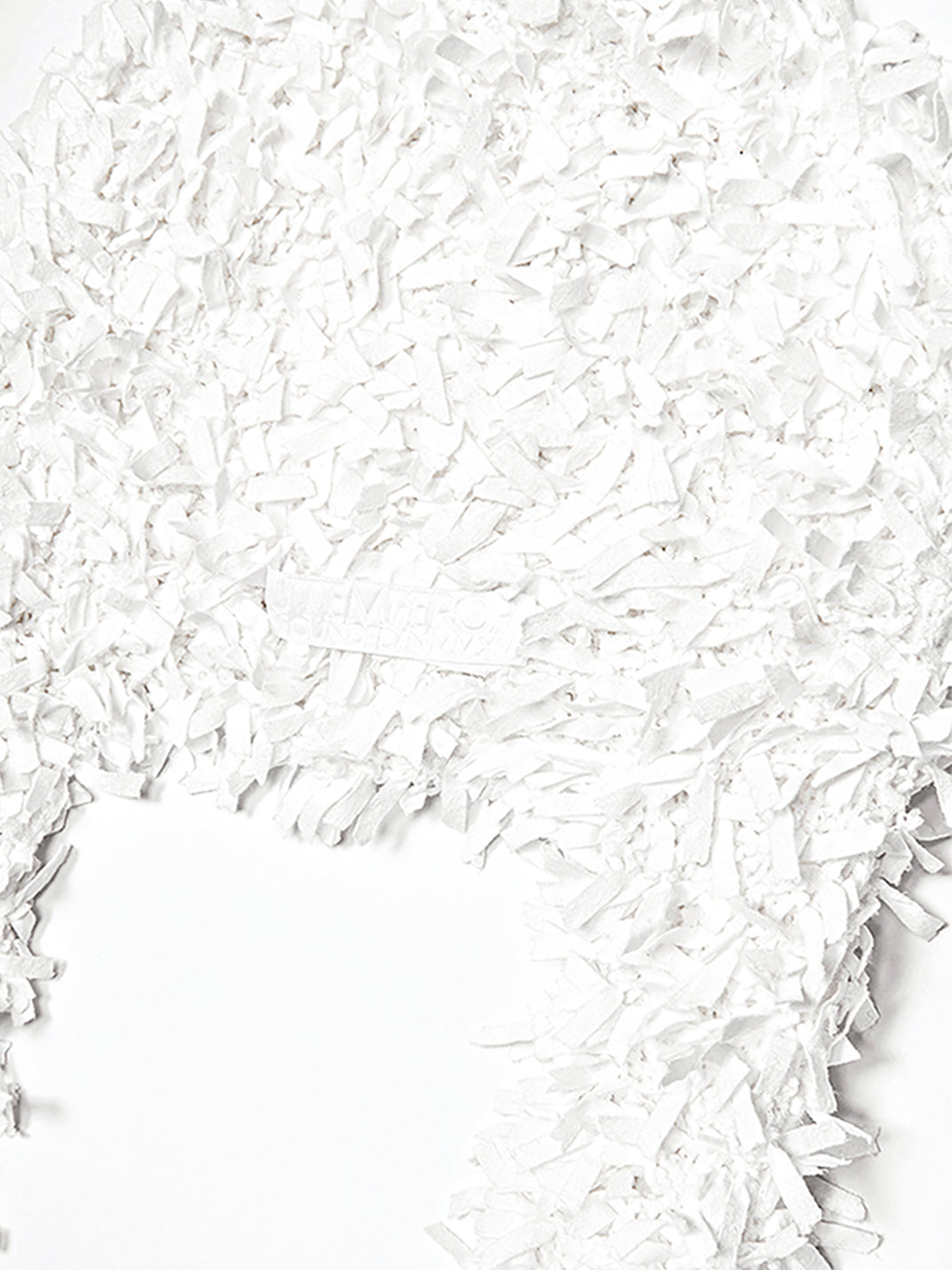 Ivory Shaggy-Yarn Tie-On Hood - View 6