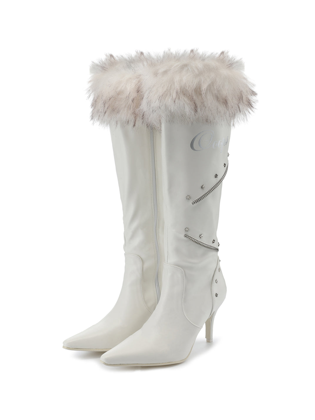 Plush-Cuff Pointed-Toe Knee-High Boots - View 12