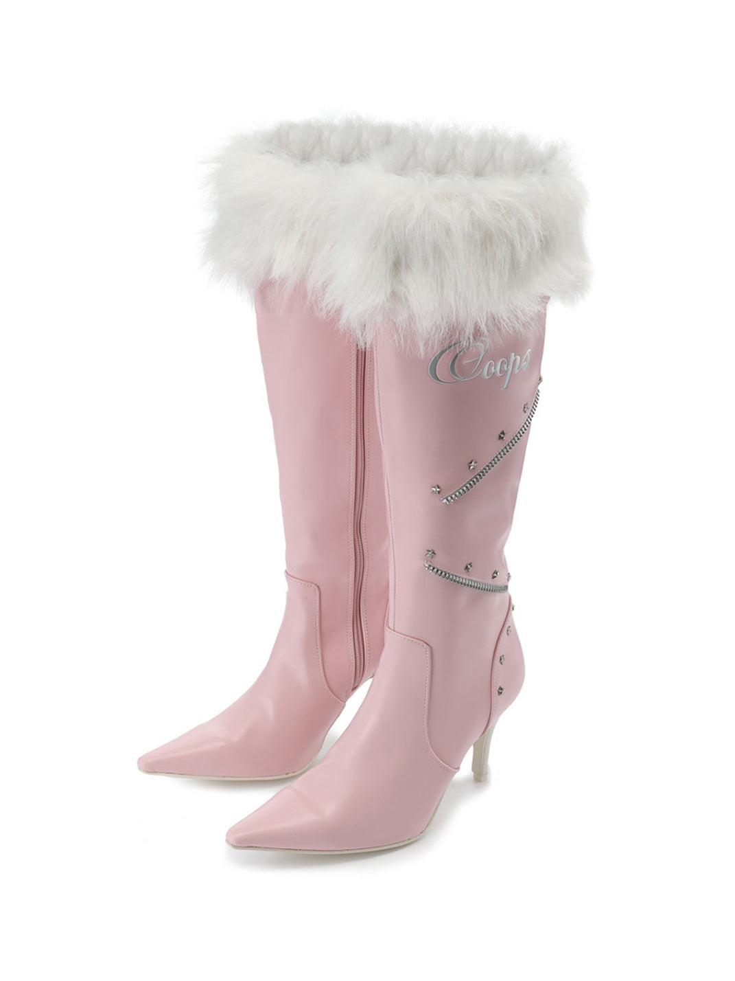 Plush-Cuff Pointed-Toe Knee-High Boots - View 22