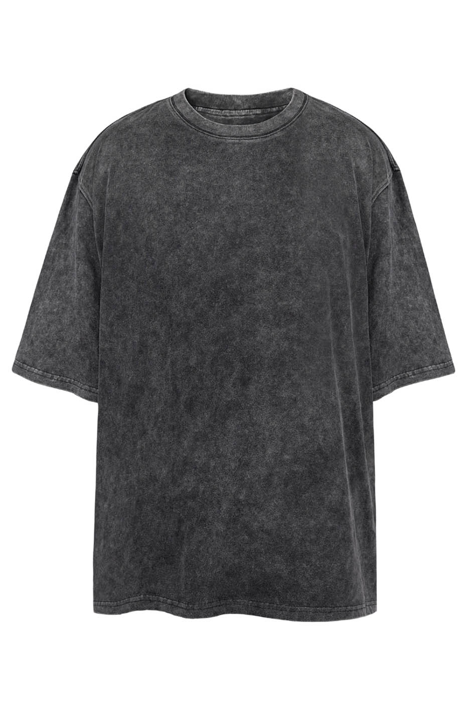 Camiseta negra lavada angustiada