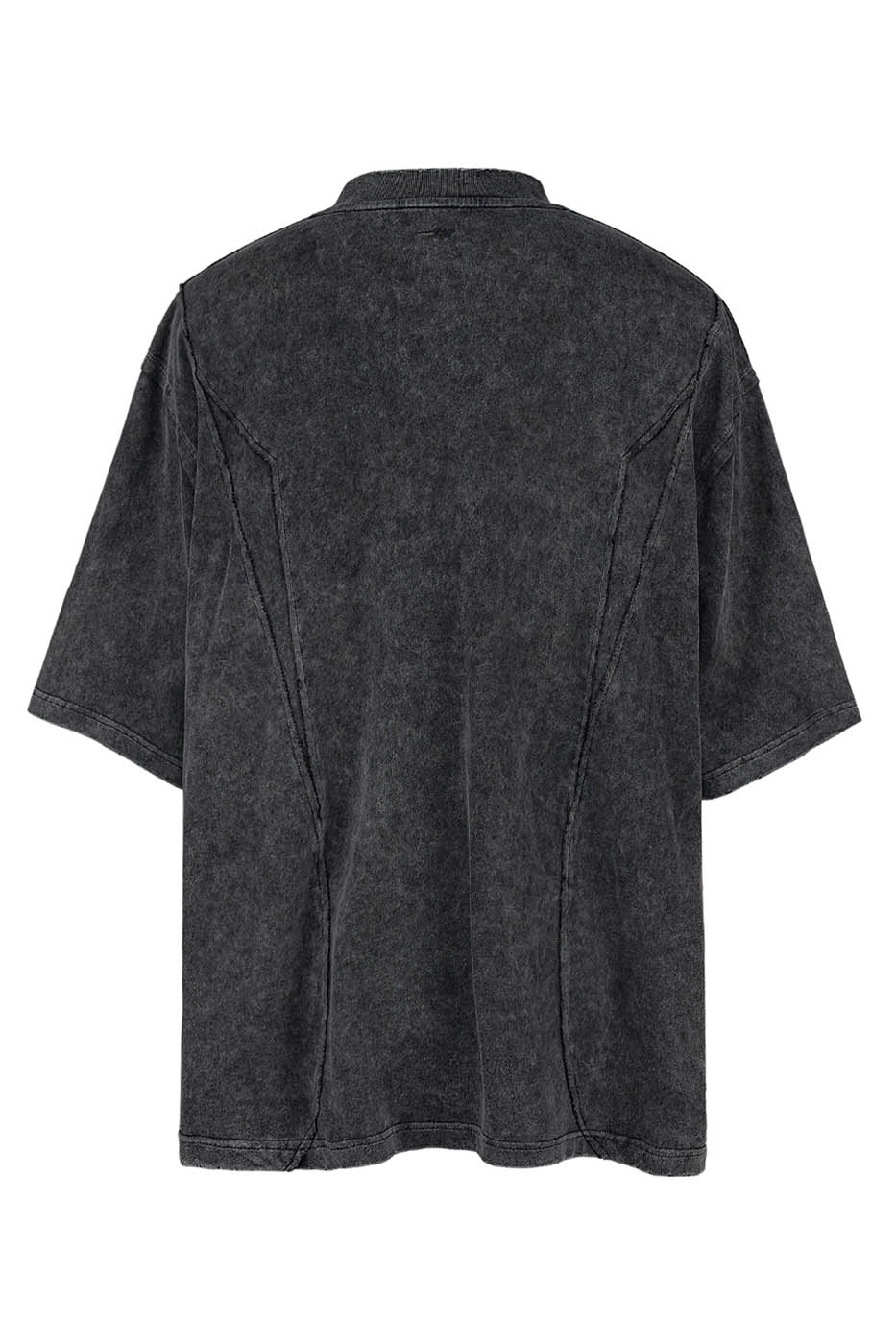 Camiseta negra estructurada lavada