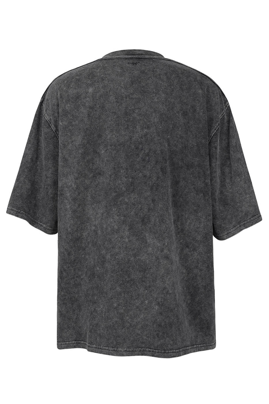 Camiseta negra lavada angustiada