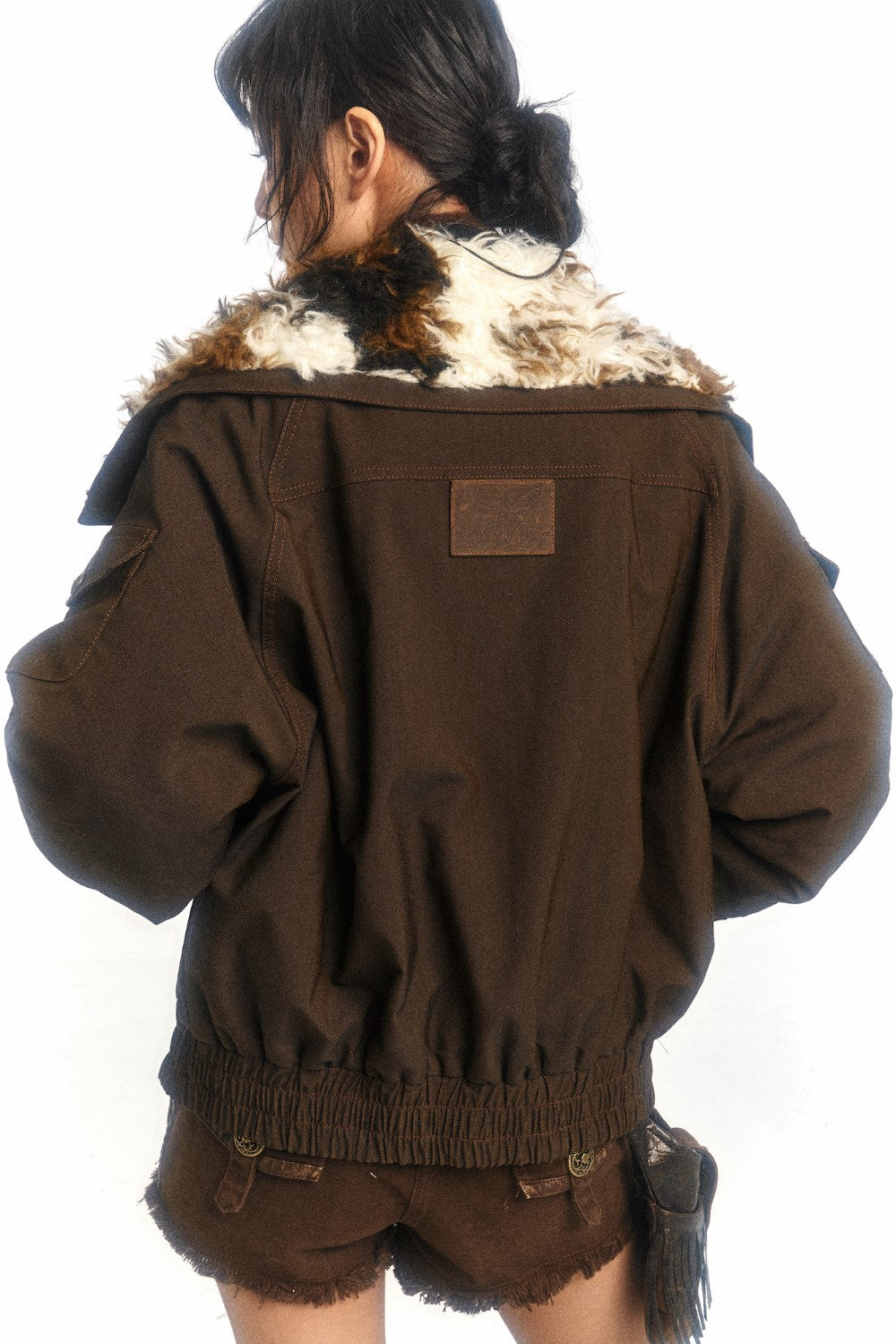 Shearling Parka Moto Bomber Jacket