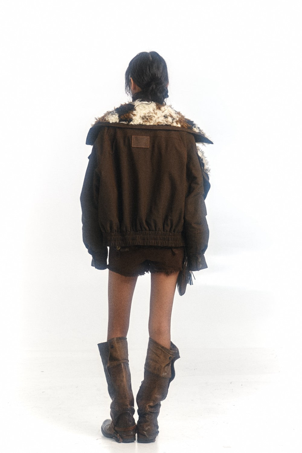 Shearling Parka Moto Bomber Jacket