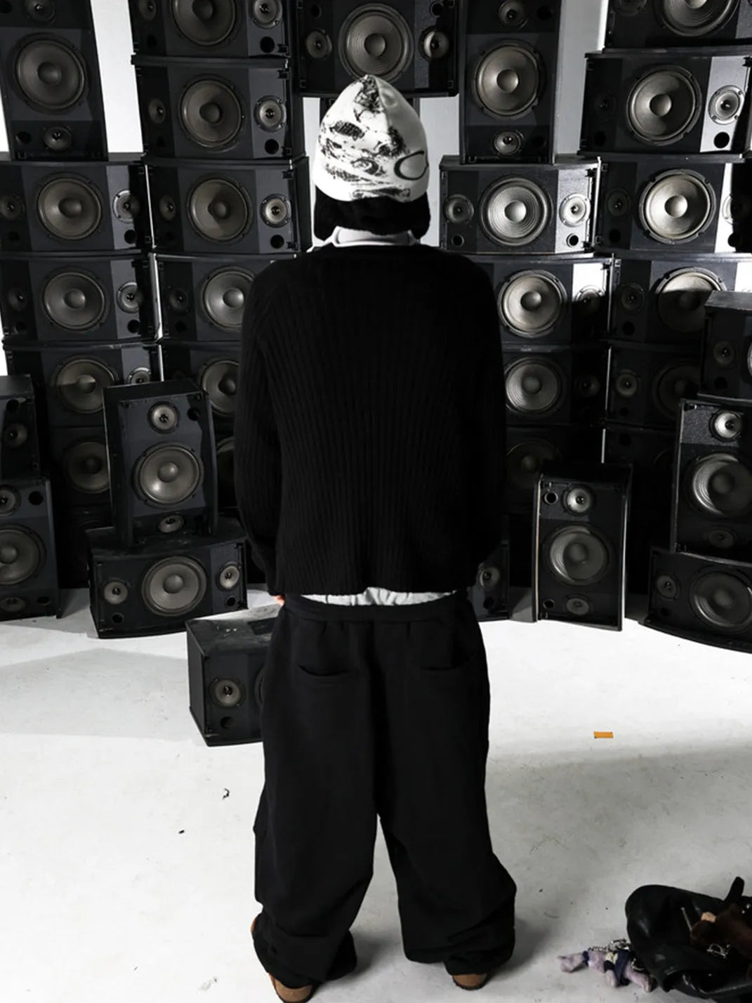 Applique Double-Waist Pleated Sweatpants - View 3