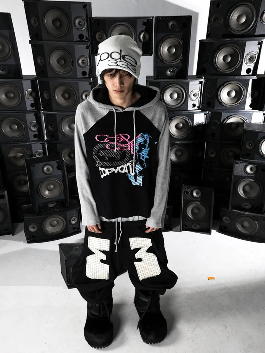 Applique Double-Waist Pleated Sweatpants - View 4