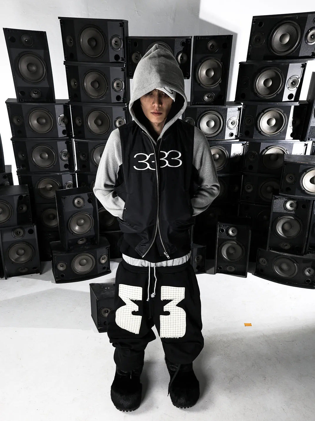 Applique Double-Waist Pleated Sweatpants - View 5
