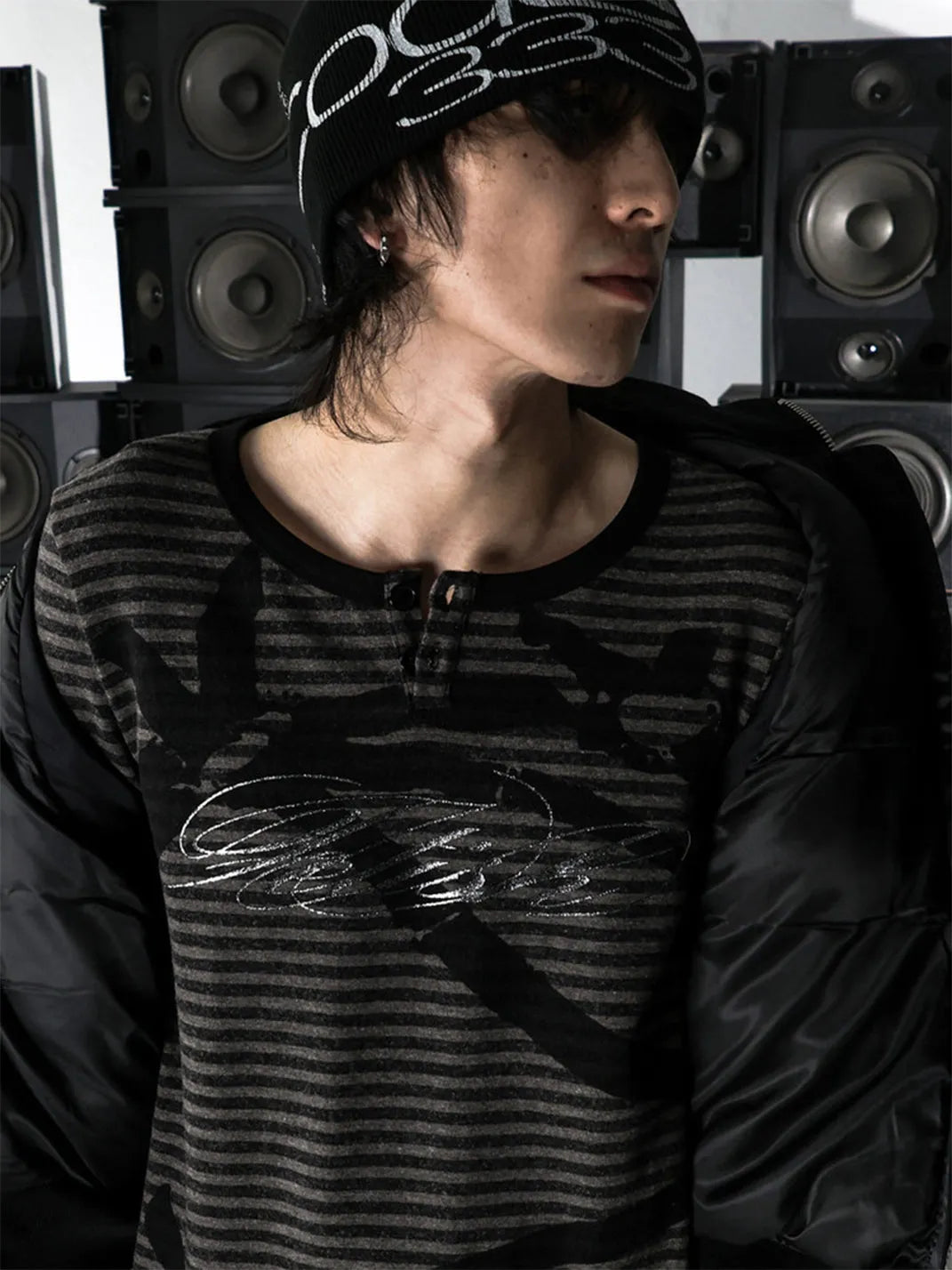 Striped Graphic Long-Sleeve T-Shirt - View 4