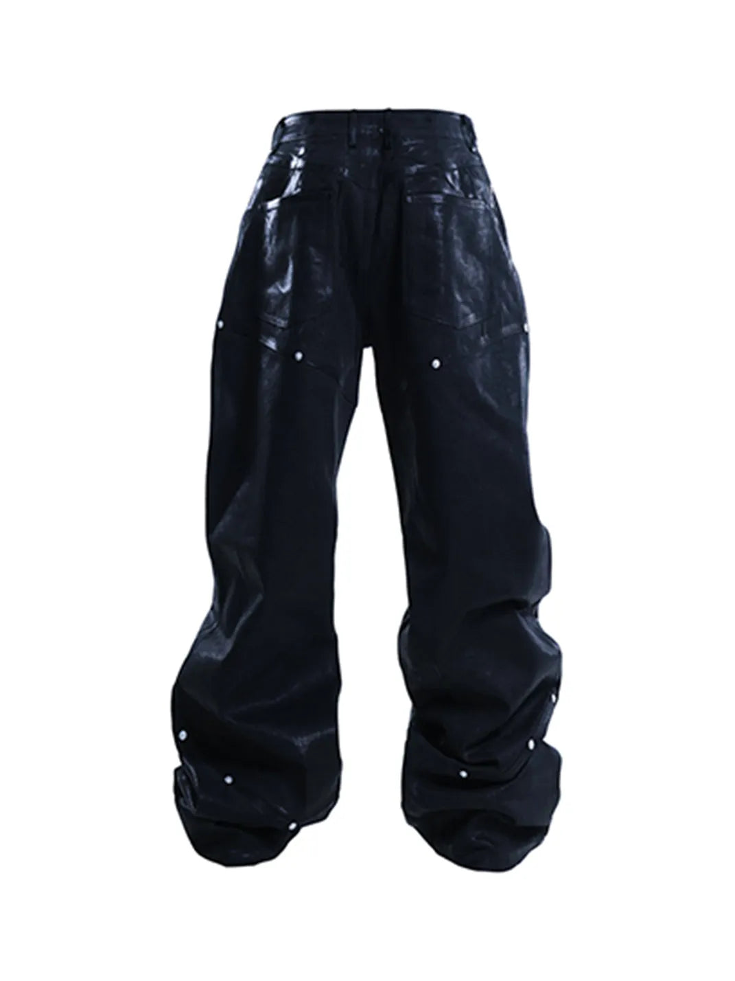 Waxed Straight-Leg Jeans - View 5
