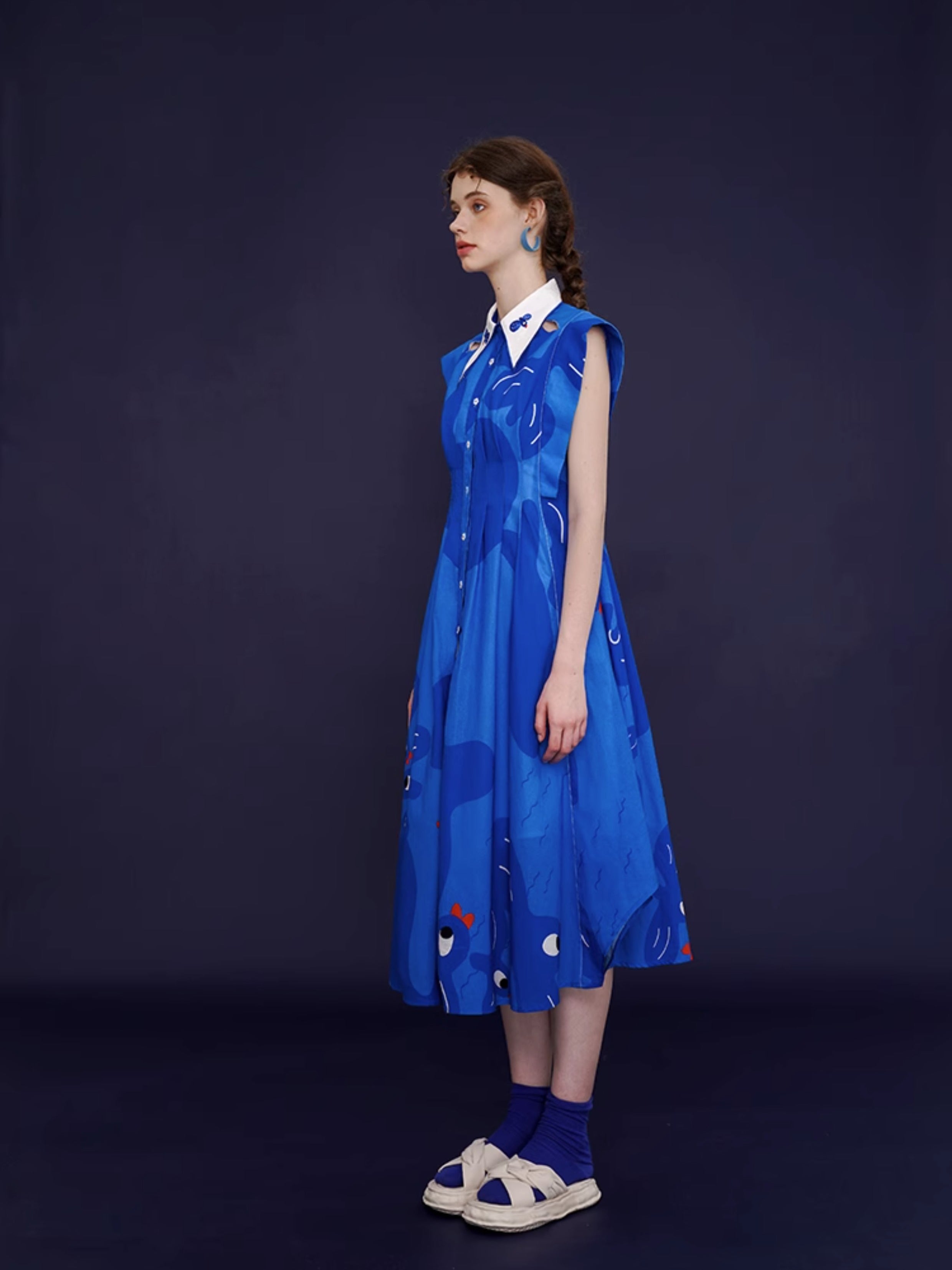 Whimsical Blue Bird Dress - chiclara