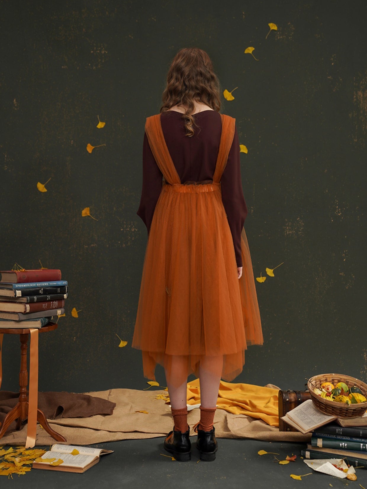 Embroidered Fox Tulle Strap Skirt - chiclara