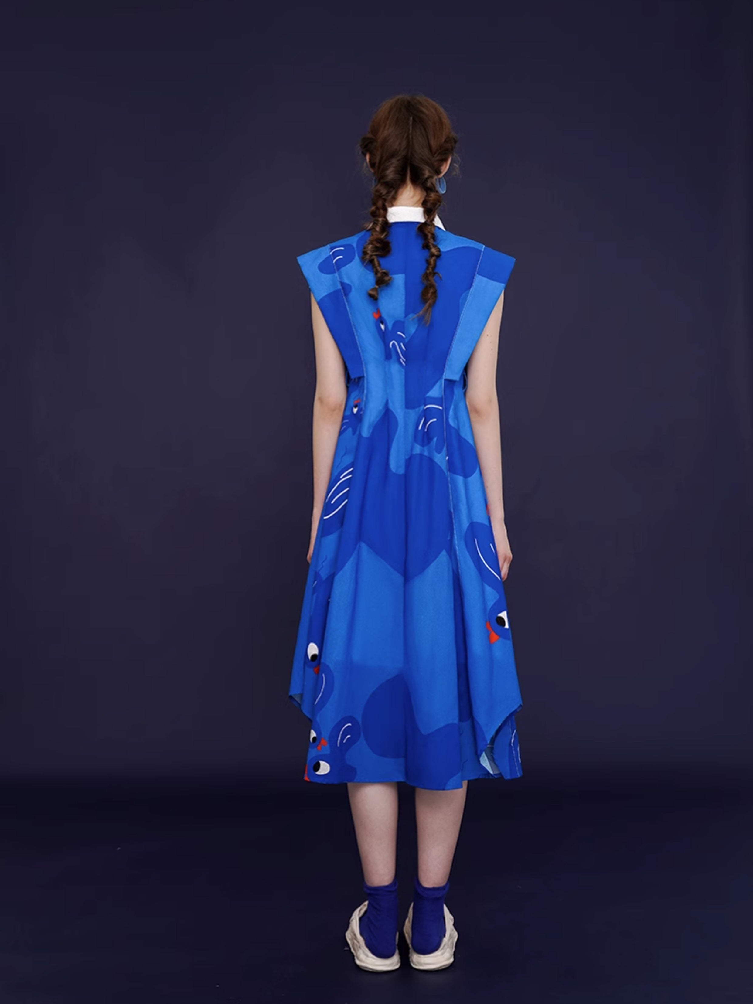 Whimsical Blue Bird Dress - chiclara