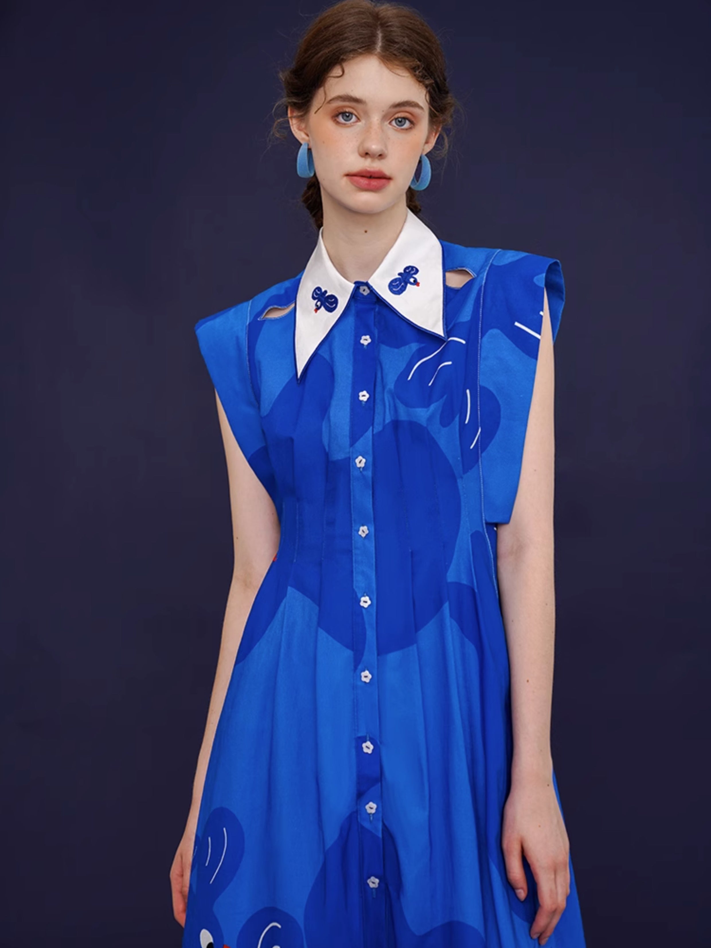 Whimsical Blue Bird Dress - chiclara