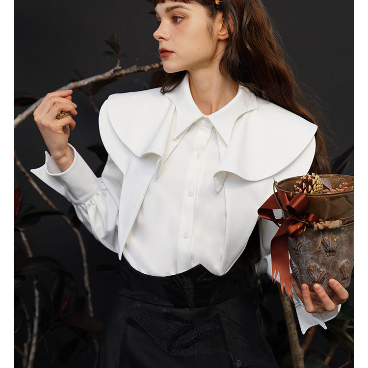 Fox Charm Ruffle Blouse - chiclara