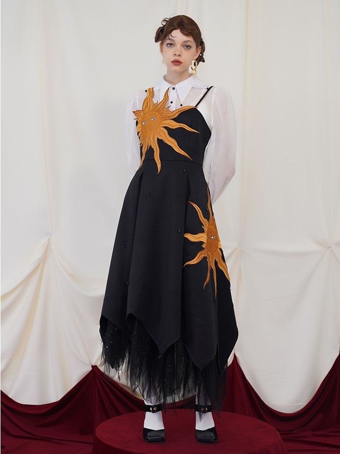 Twilight Sun Embroidered Dress - chiclara