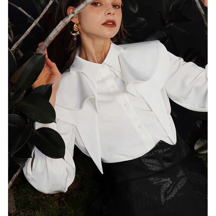 Fox Charm Ruffle Blouse - chiclara