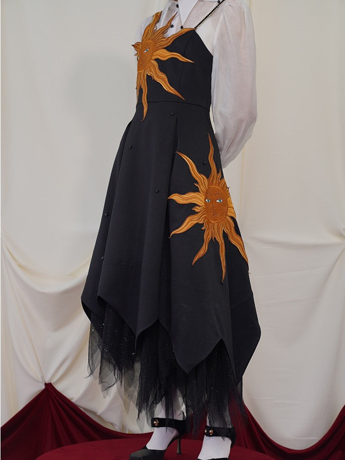 Twilight Sun Embroidered Dress - chiclara