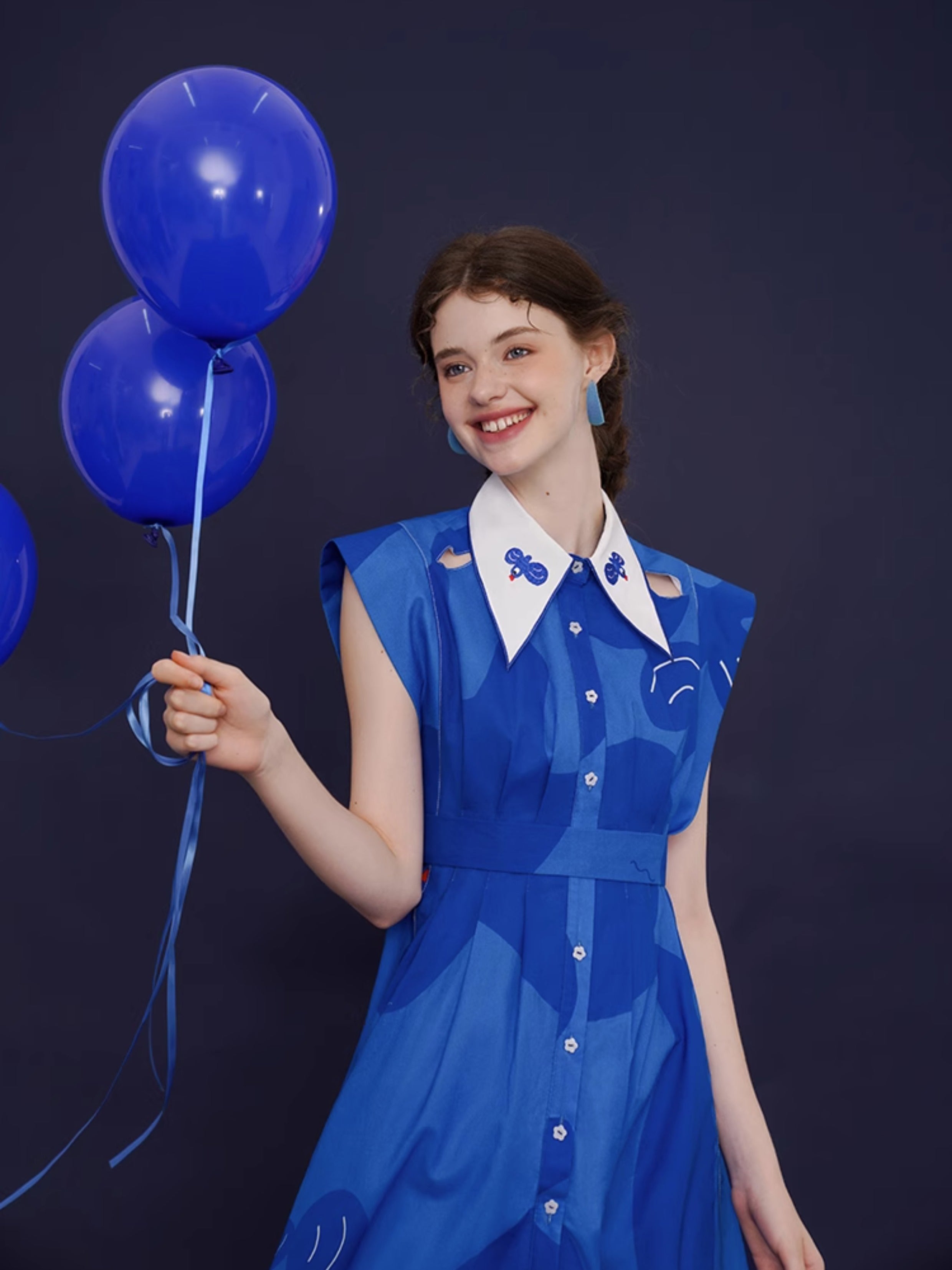 Whimsical Blue Bird Dress - chiclara