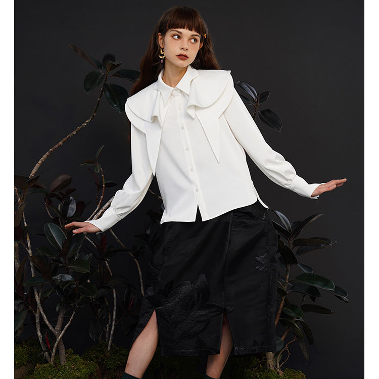 Fox Charm Ruffle Blouse - chiclara