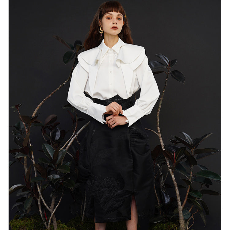 Fox Charm Ruffle Blouse - chiclara