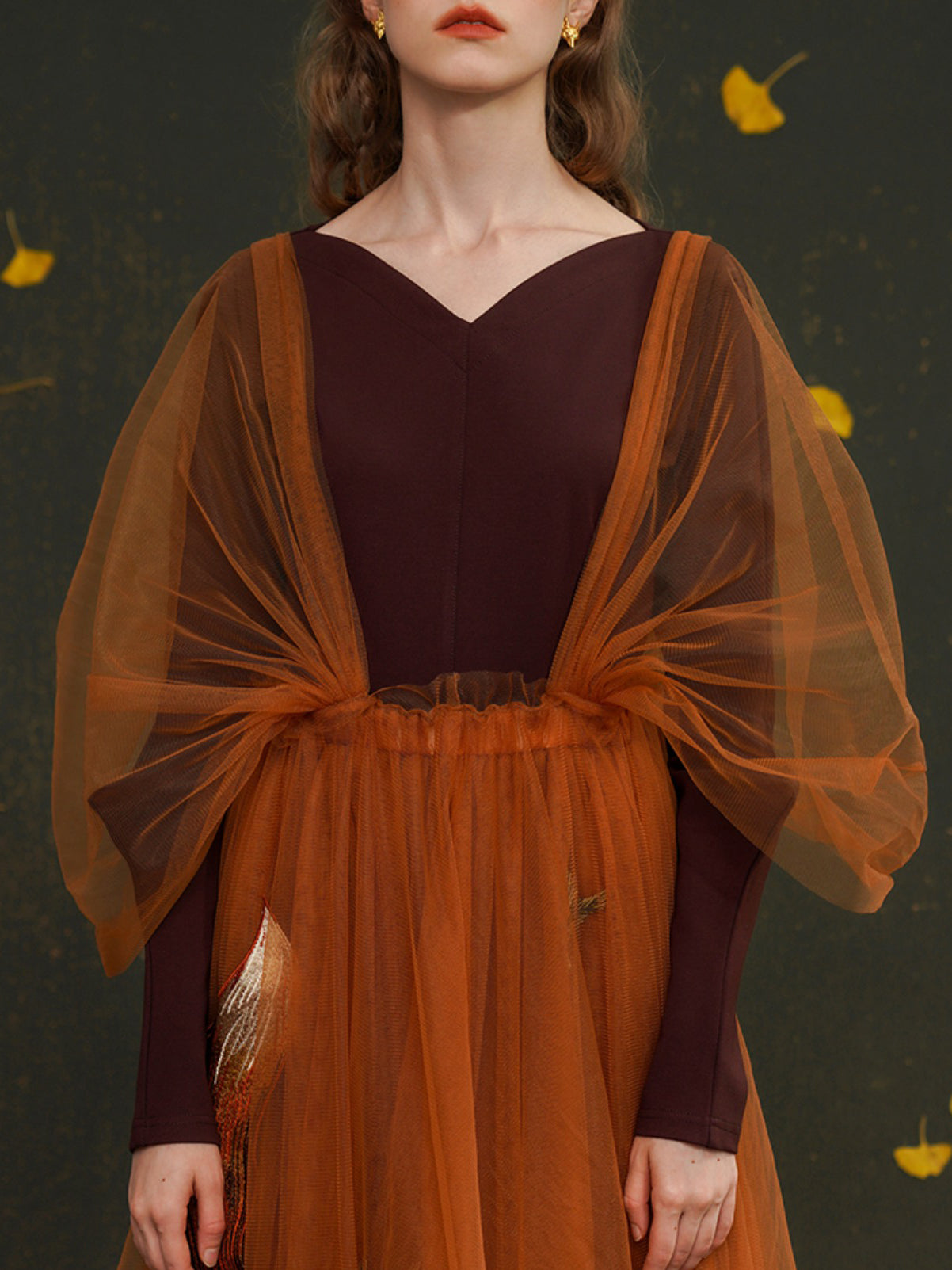 Embroidered Fox Tulle Strap Skirt - chiclara