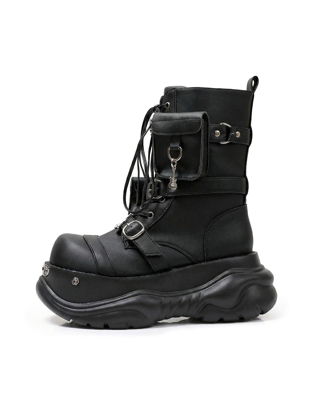 Utility-Lace Chunky Combat Boots