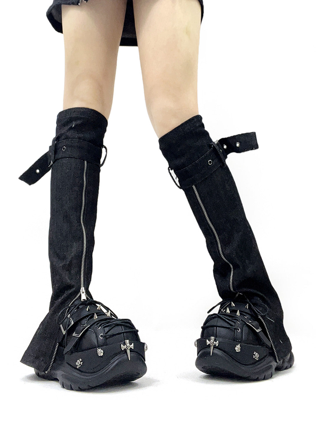 Buckle-Cage Chunky Platform Sneakers - View 4