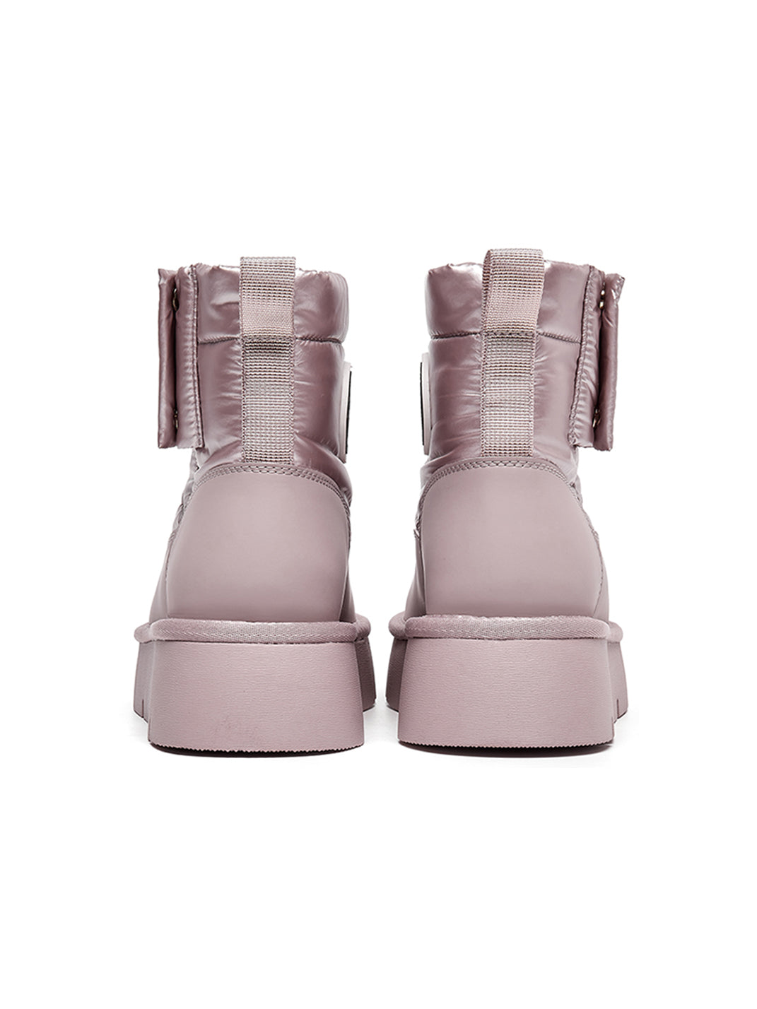 Pink Quilted Platform Snow Boots - View 10