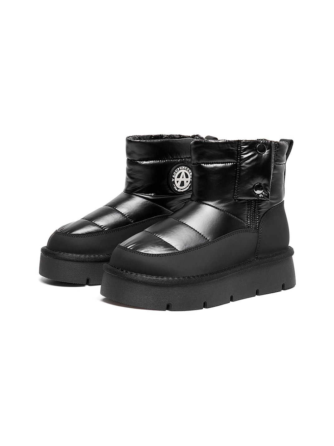 Pink Quilted Platform Snow Boots - View 33