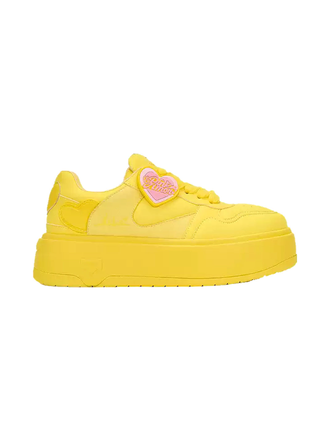 Cupid-Heart Monochrome Platform Sneakers - View 6