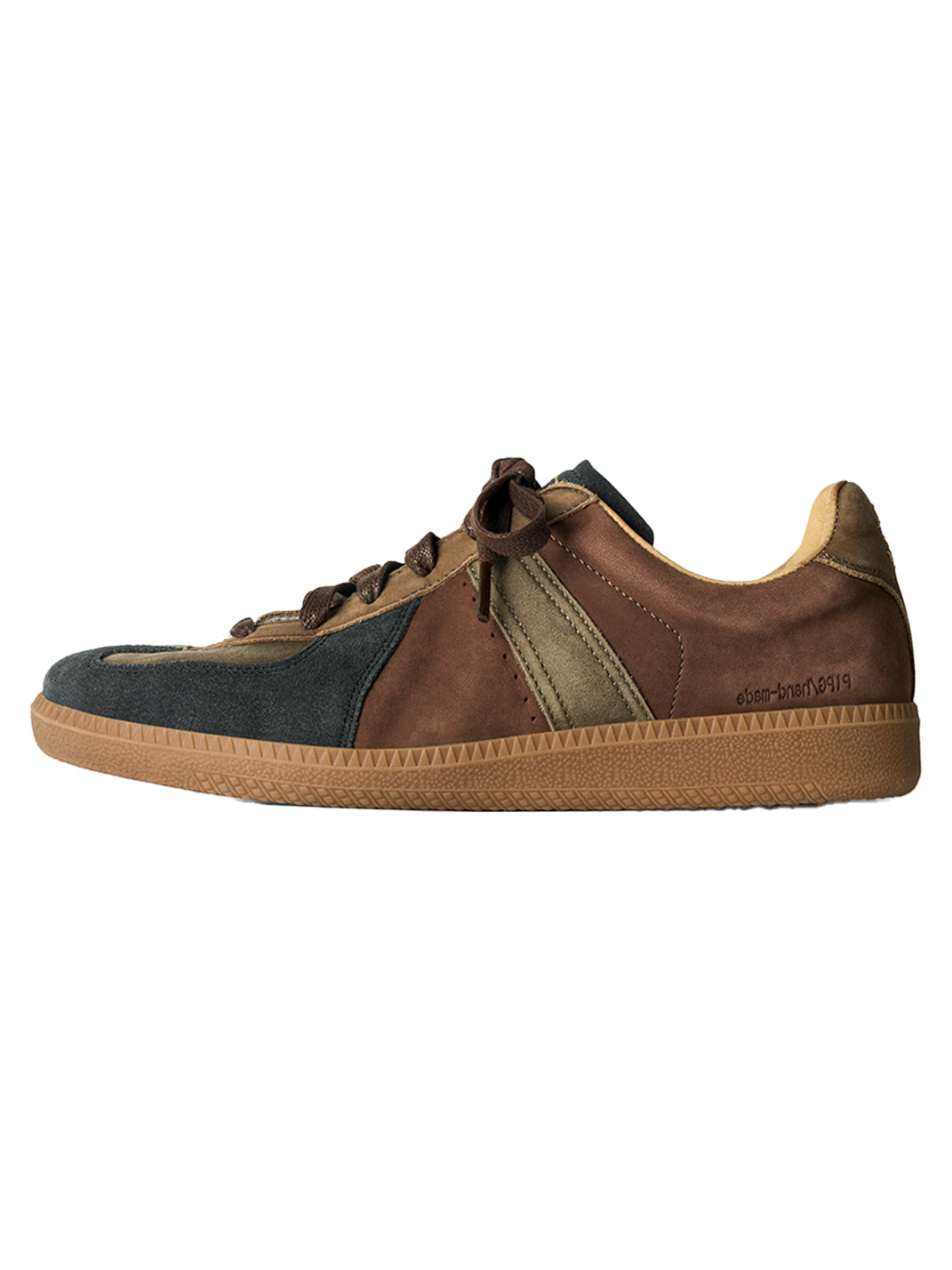 Washed Suede Colorblock Retro Trainers - View 12