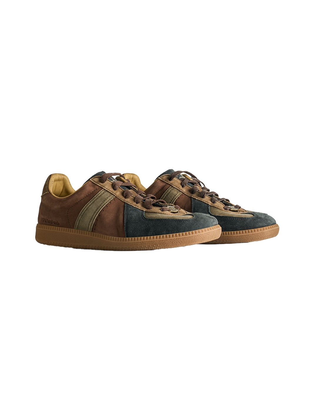 Washed Suede Colorblock Retro Trainers - View 18