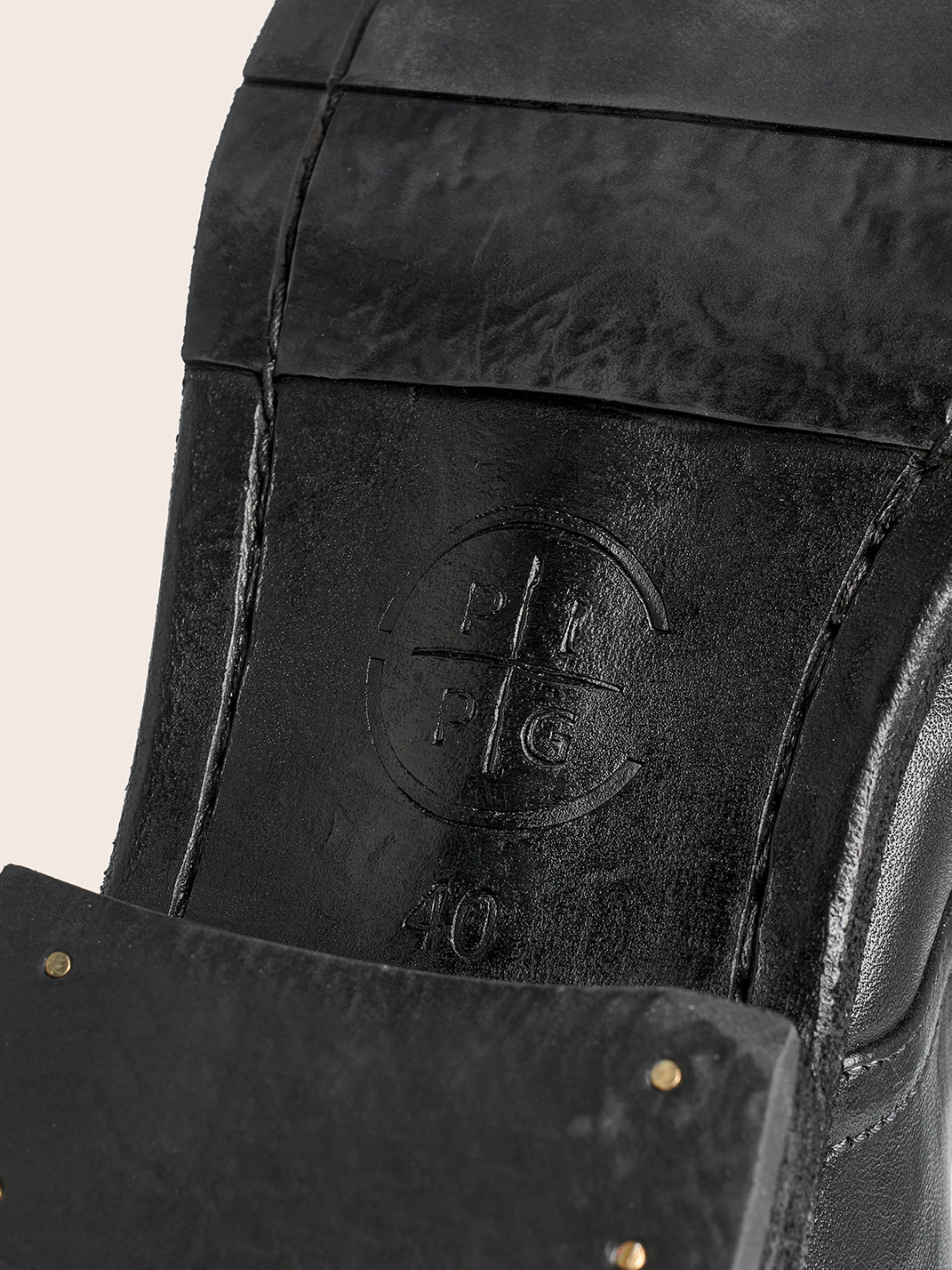 Washed Horsehide Round-Toe Derby Shoes - View 13