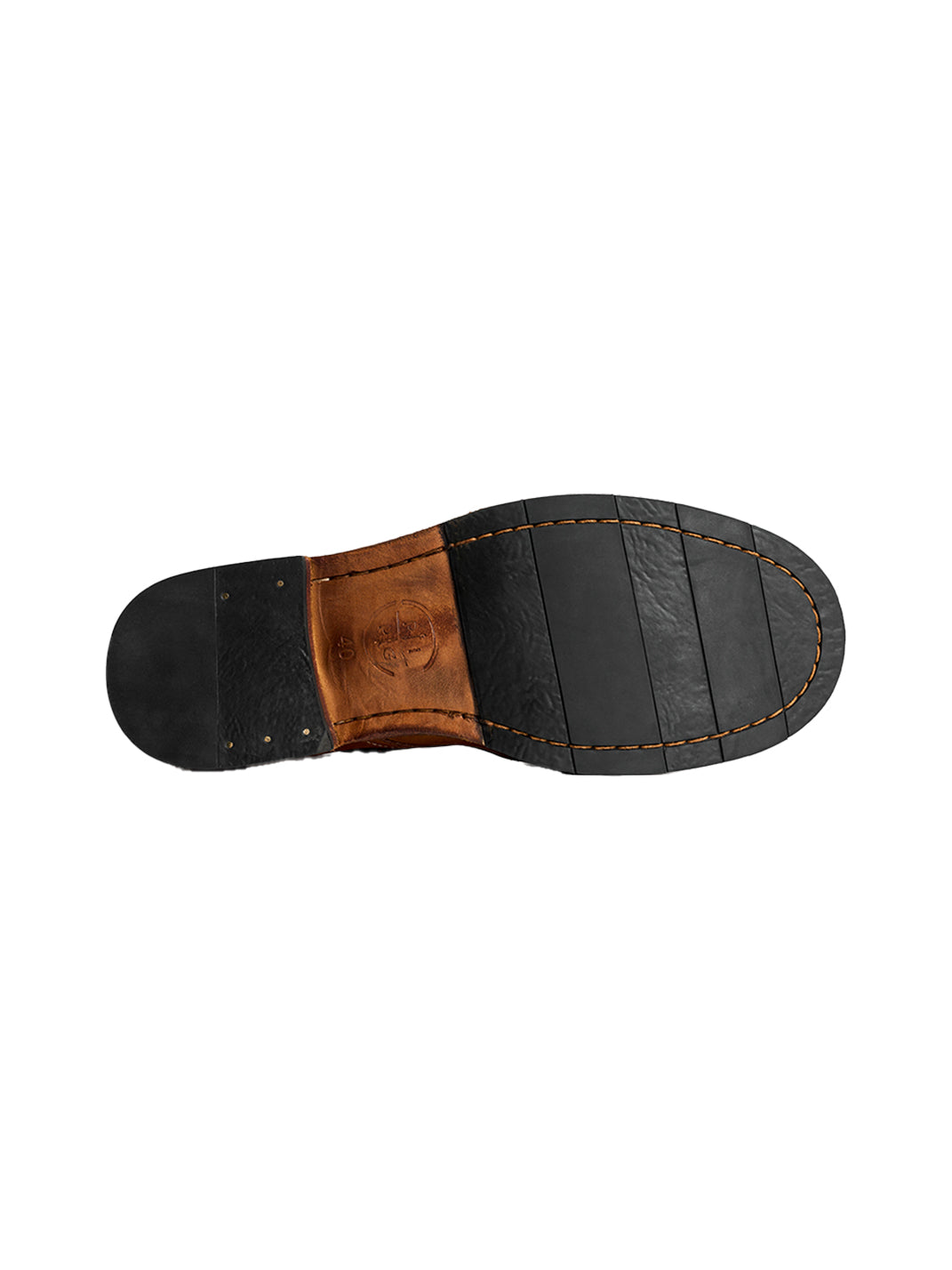 Washed Horsehide Round-Toe Derby Shoes - View 28