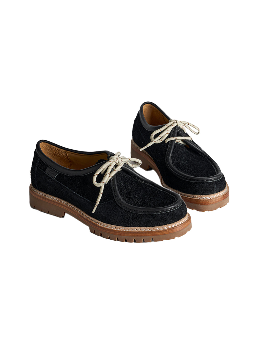 Suede Moc-Toe Lace-Up Work Loafers - View 34