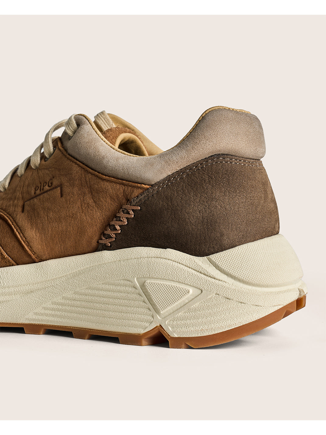 Washed Brown Retro Trail Runners - View 24
