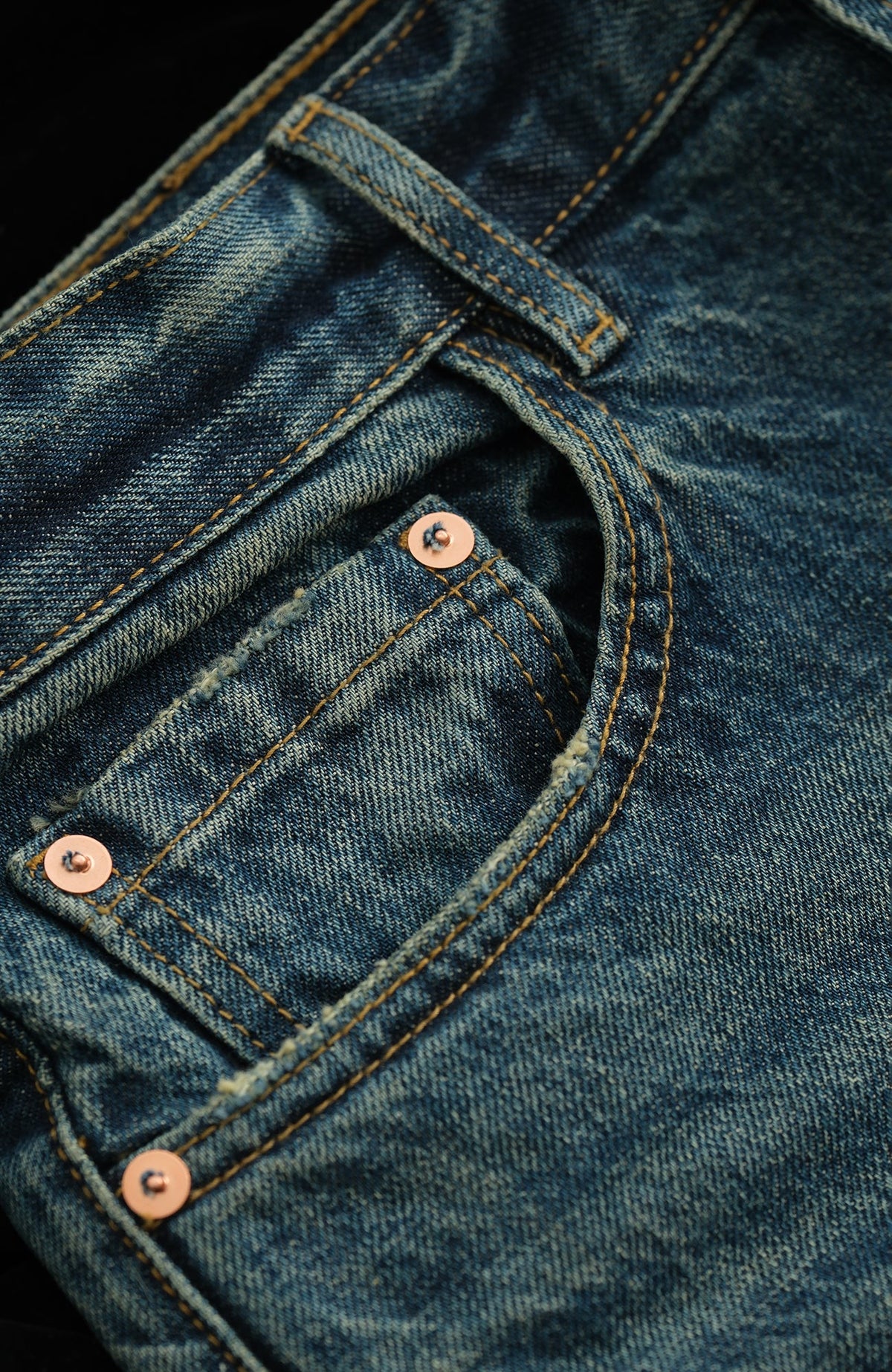 Light Wash Distressed Cotton Jeans - product view 12