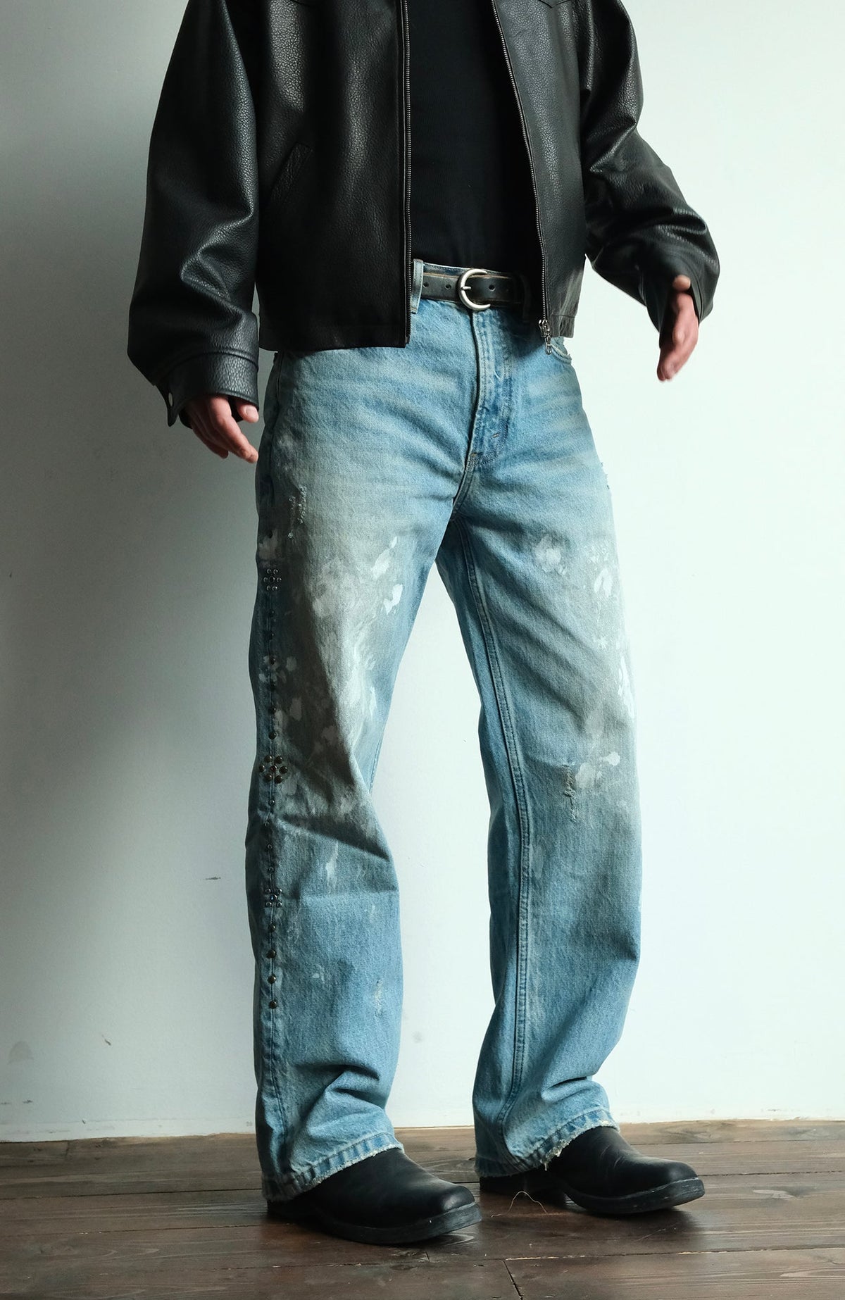 Paint Fleck Light Wash Jeans - product view 4