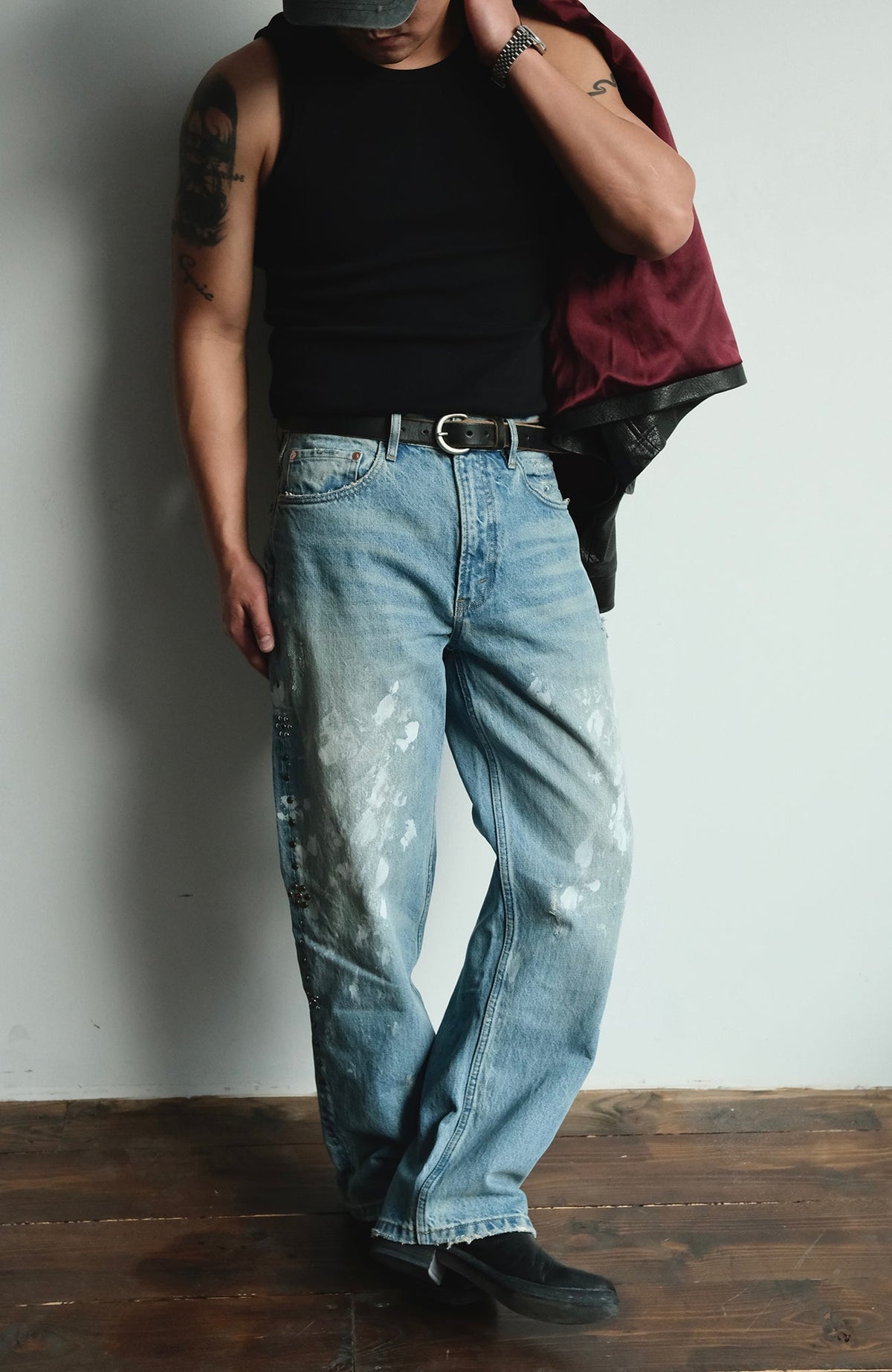 Paint Fleck Light Wash Jeans - product view 6