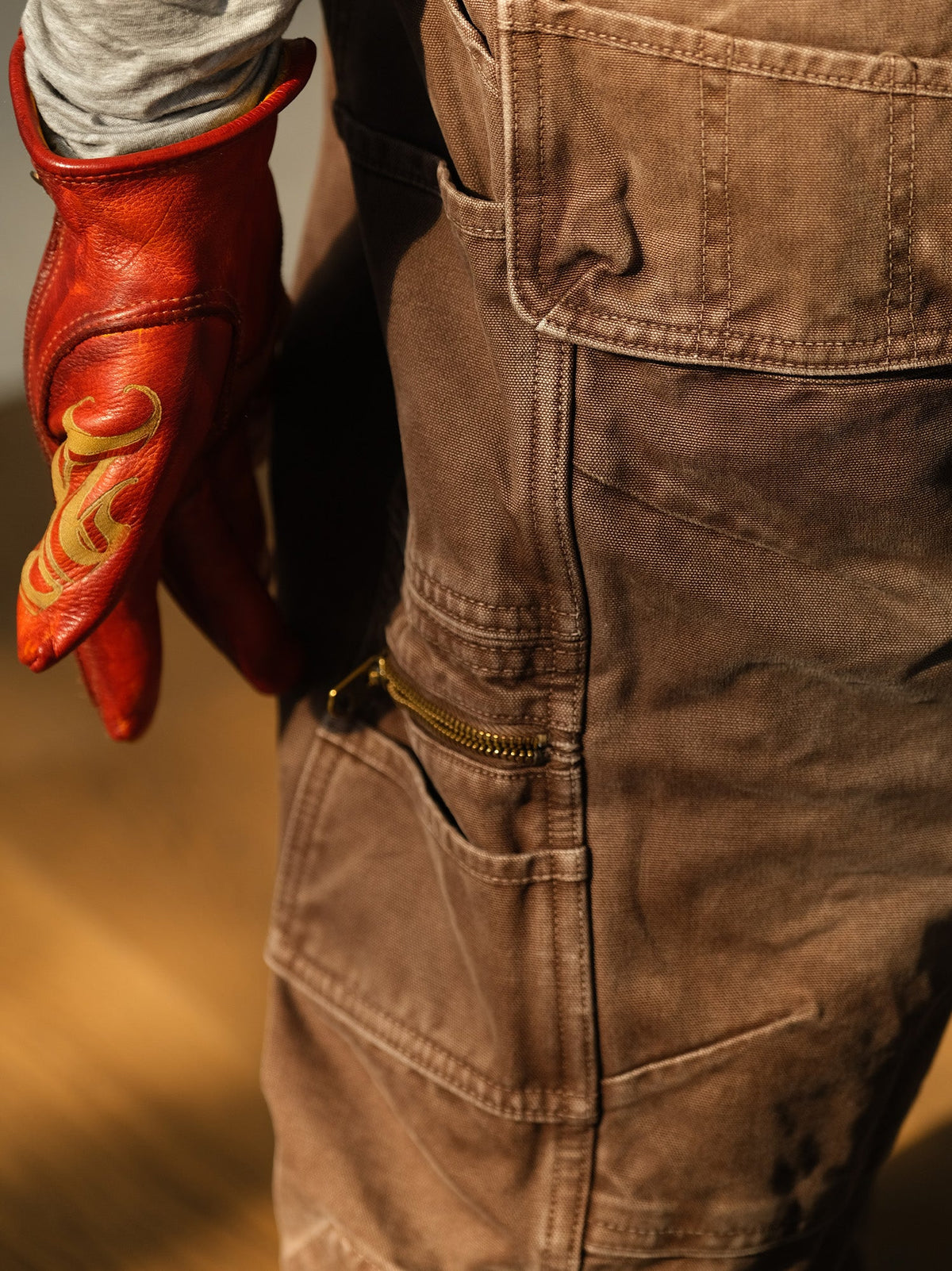 Washed Cotton Utility Pocket Cargo Pants - detail or styled view 22