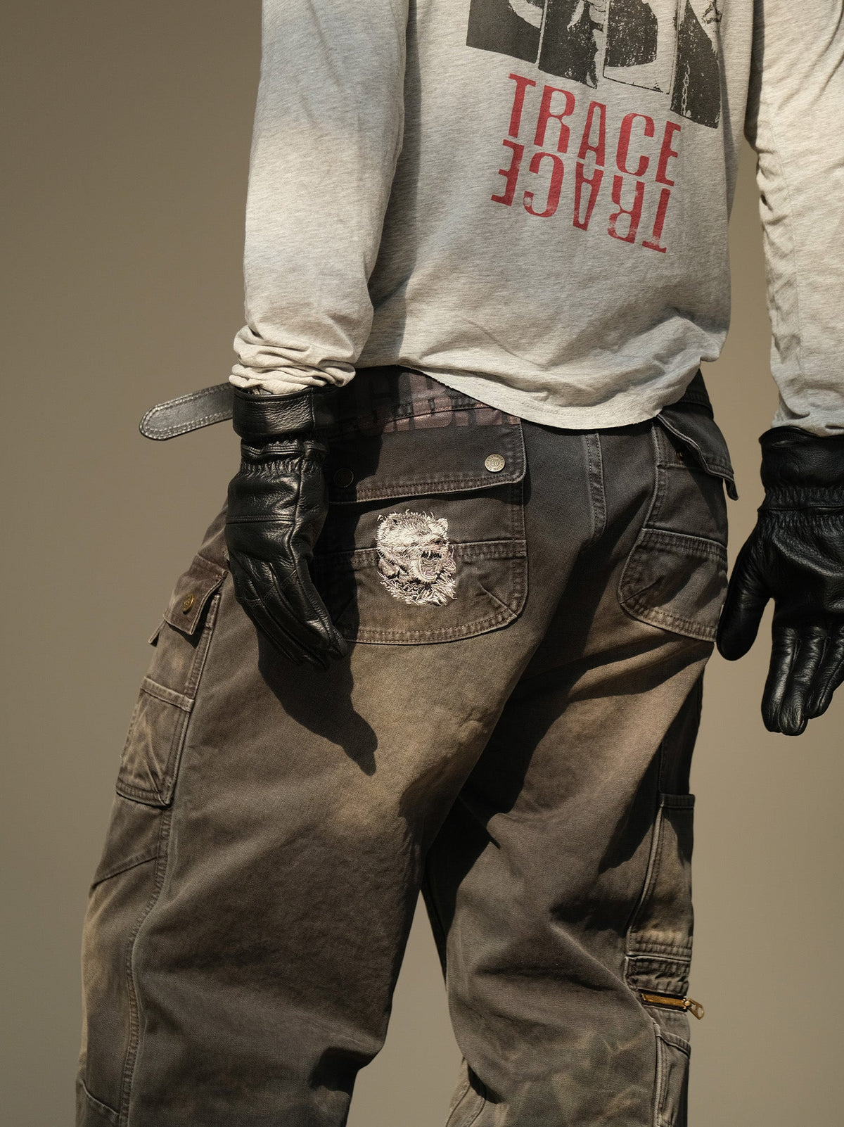 Washed Cotton Utility Pocket Cargo Pants - detail or styled view 24